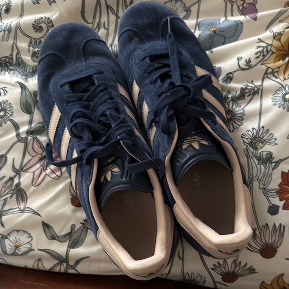 Adidas Blue and Cream Gazelle